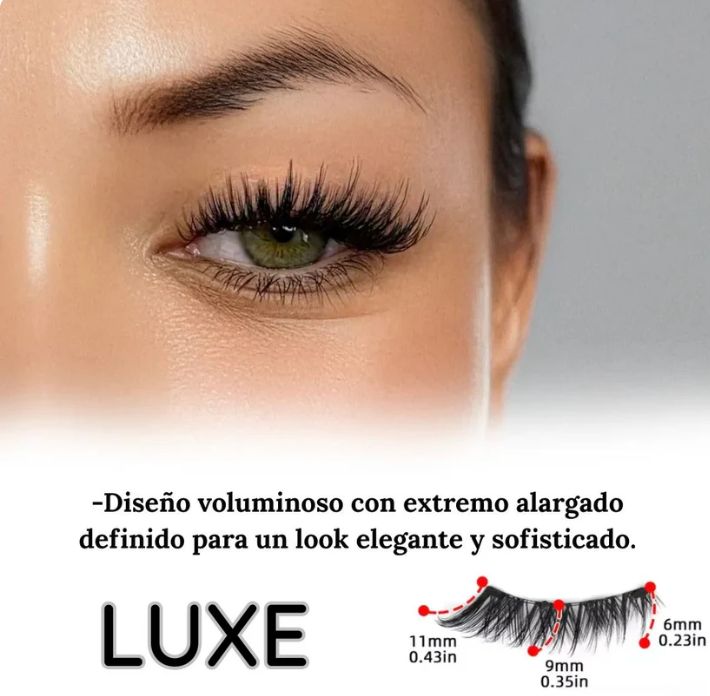 Pestañas Magnéticas 3D Reutilizables Premium – Lashaura Pro
